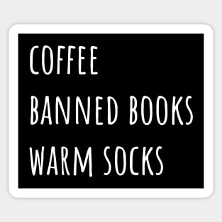 Coffee Banned Books Warm Socks Sticker